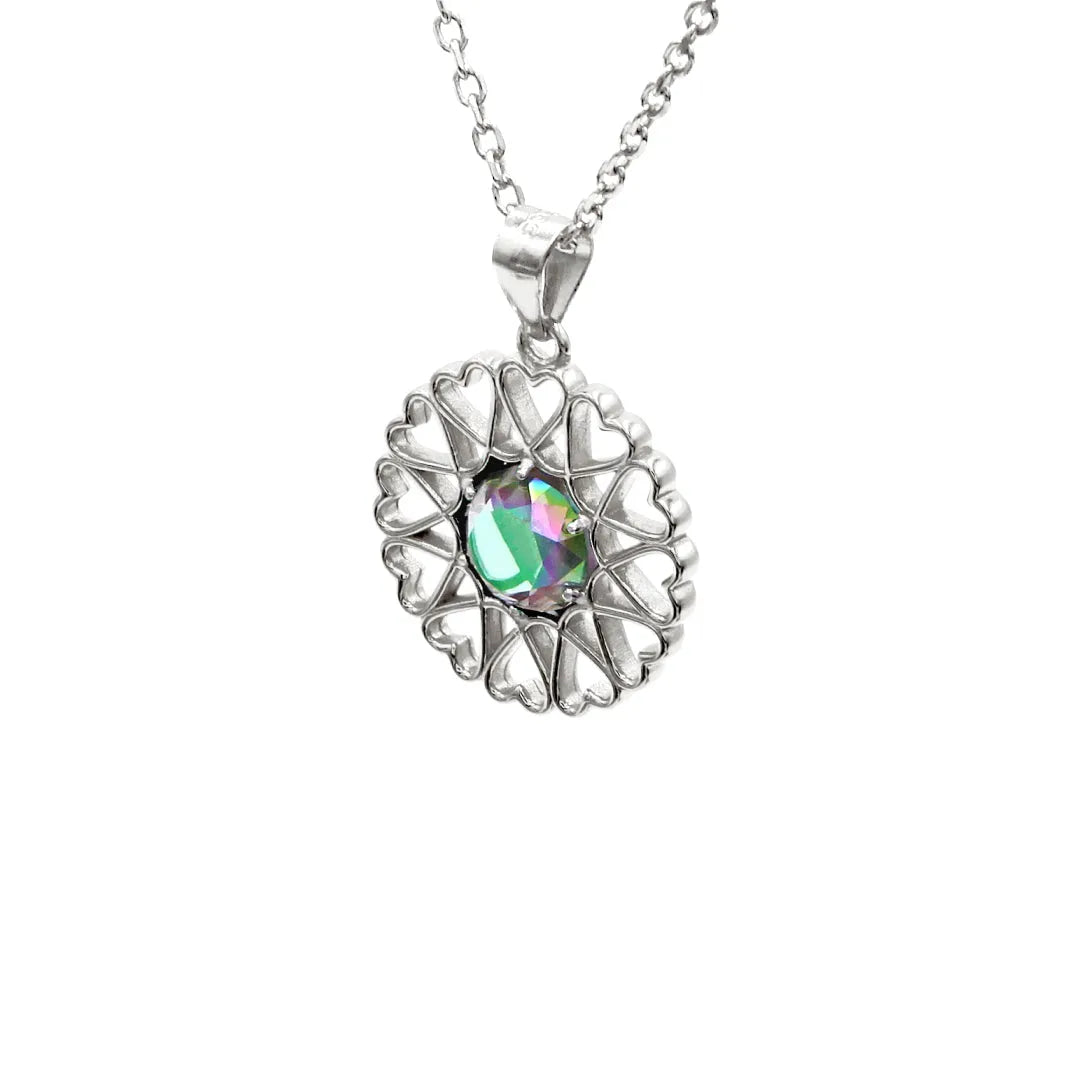 Amoare - Amoare® Paris Small Necklace in Sterling Silver - Rhinestone