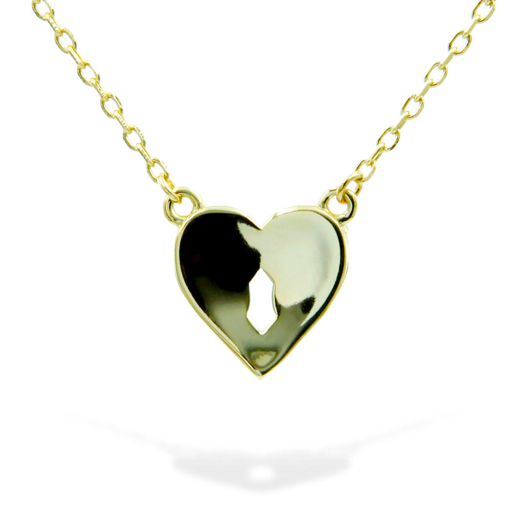 "Find the Key to My Heart" Necklace in Gold Vermeil