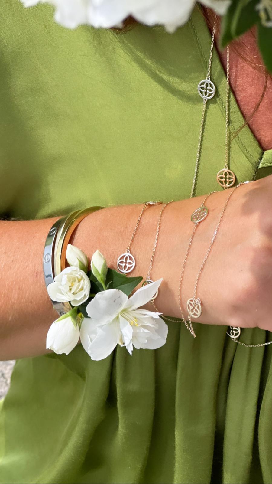 "Frangipani" Bracelet in Gold Vermeil