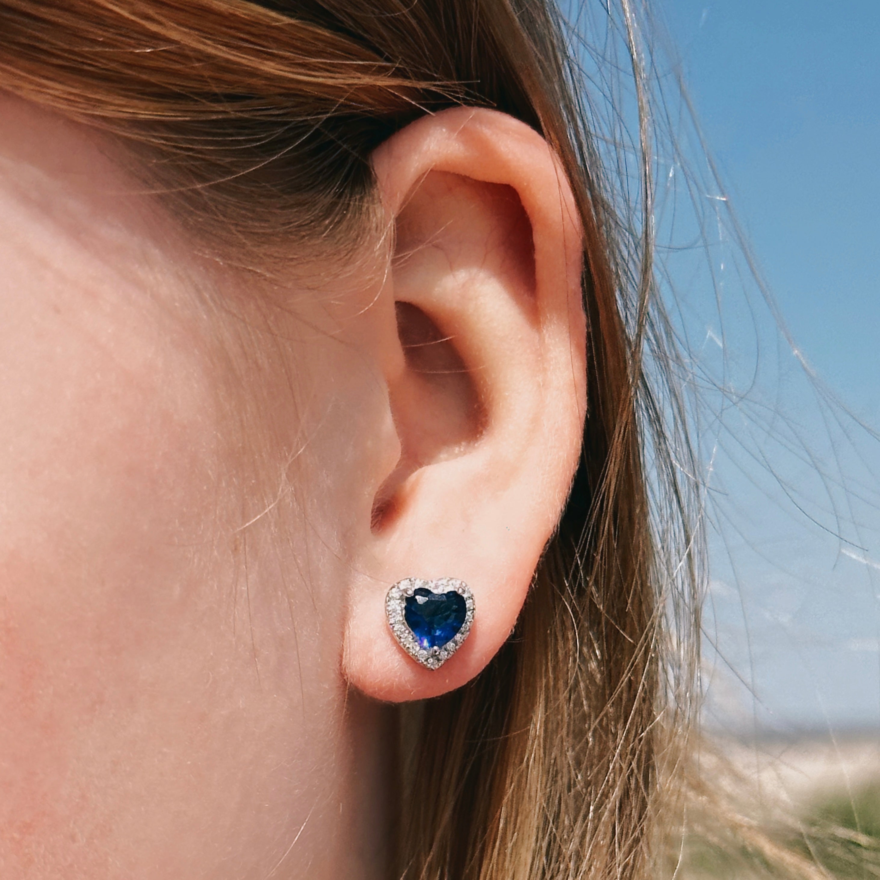 "Heart of Sapphire" Earrings