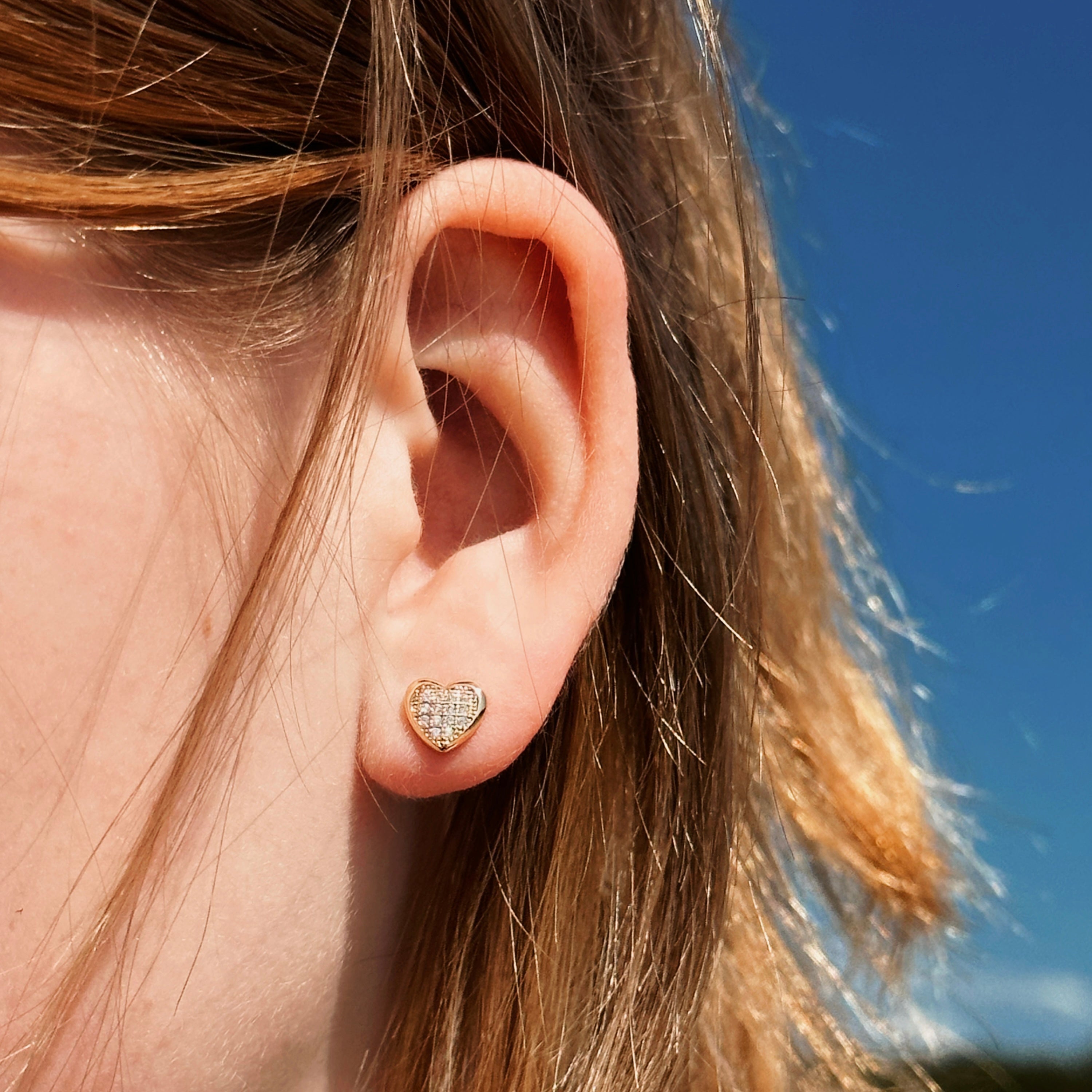 "Sparkling Hearts Of Gold" Earrings