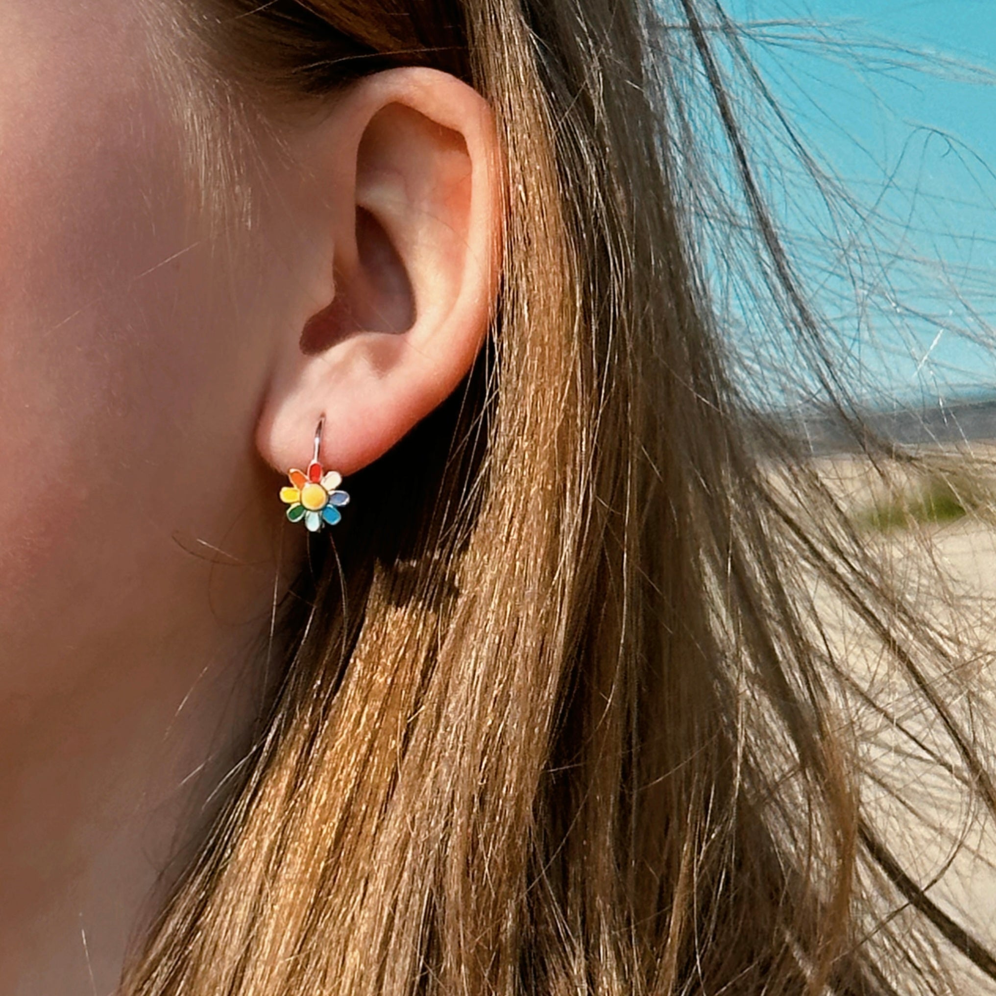 "Daisies" Earrings with French Clasp