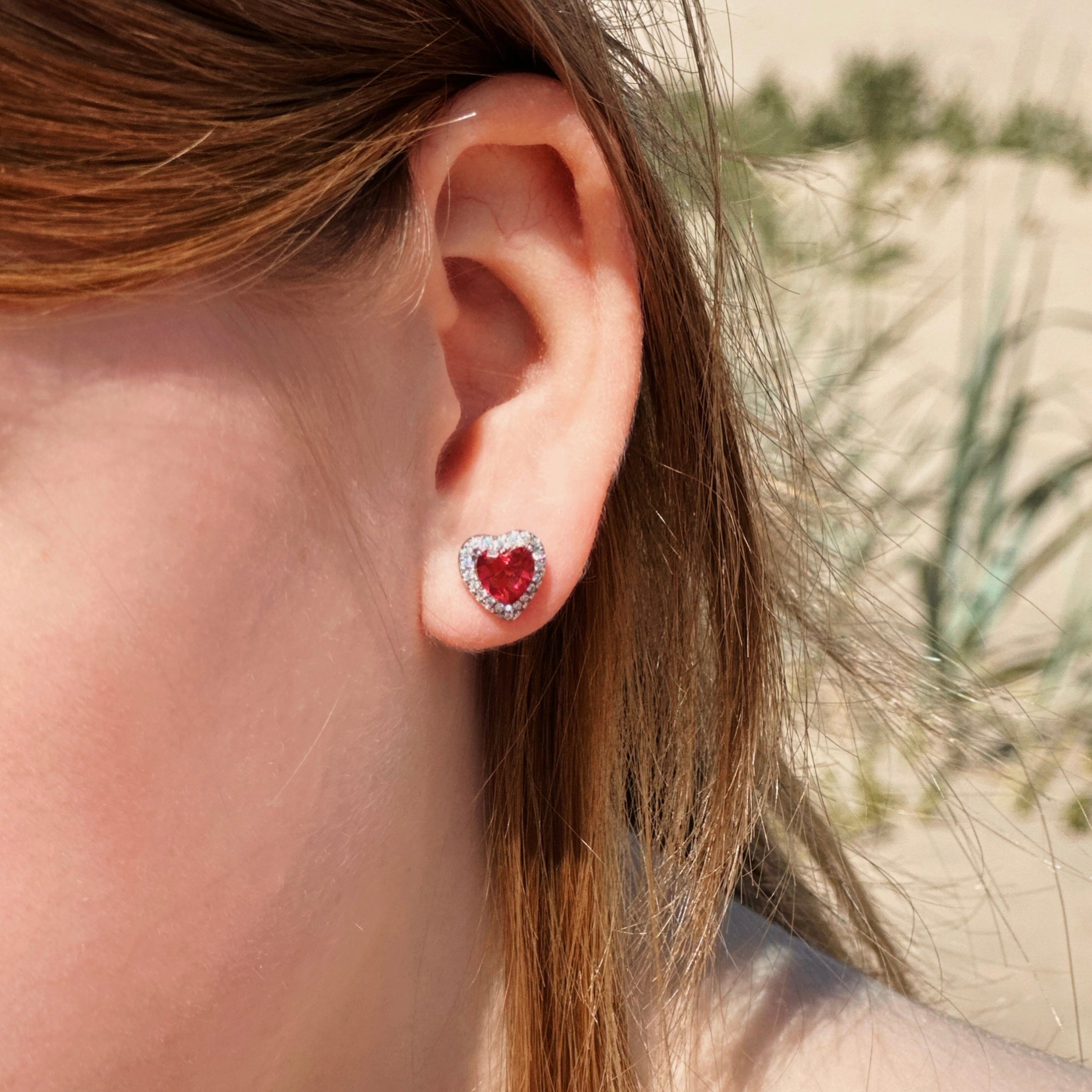 "Heart of Ruby" Earrings