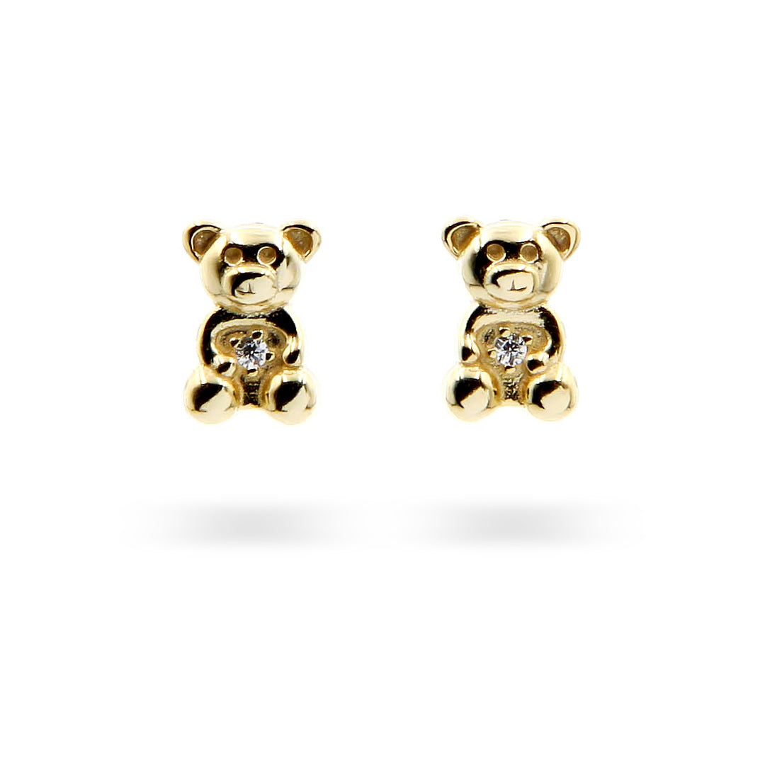 "Heart of the Bear" Earrings in Gold Vermeil