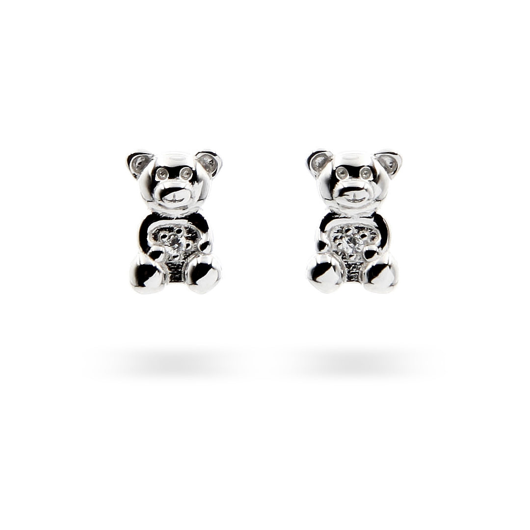 "Heart of the Bear" Earrings in Sterling Silver