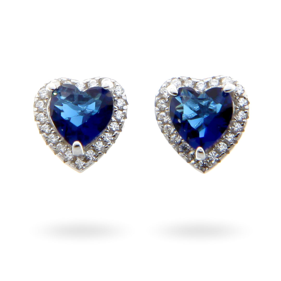 "Heart of Sapphire" Earrings