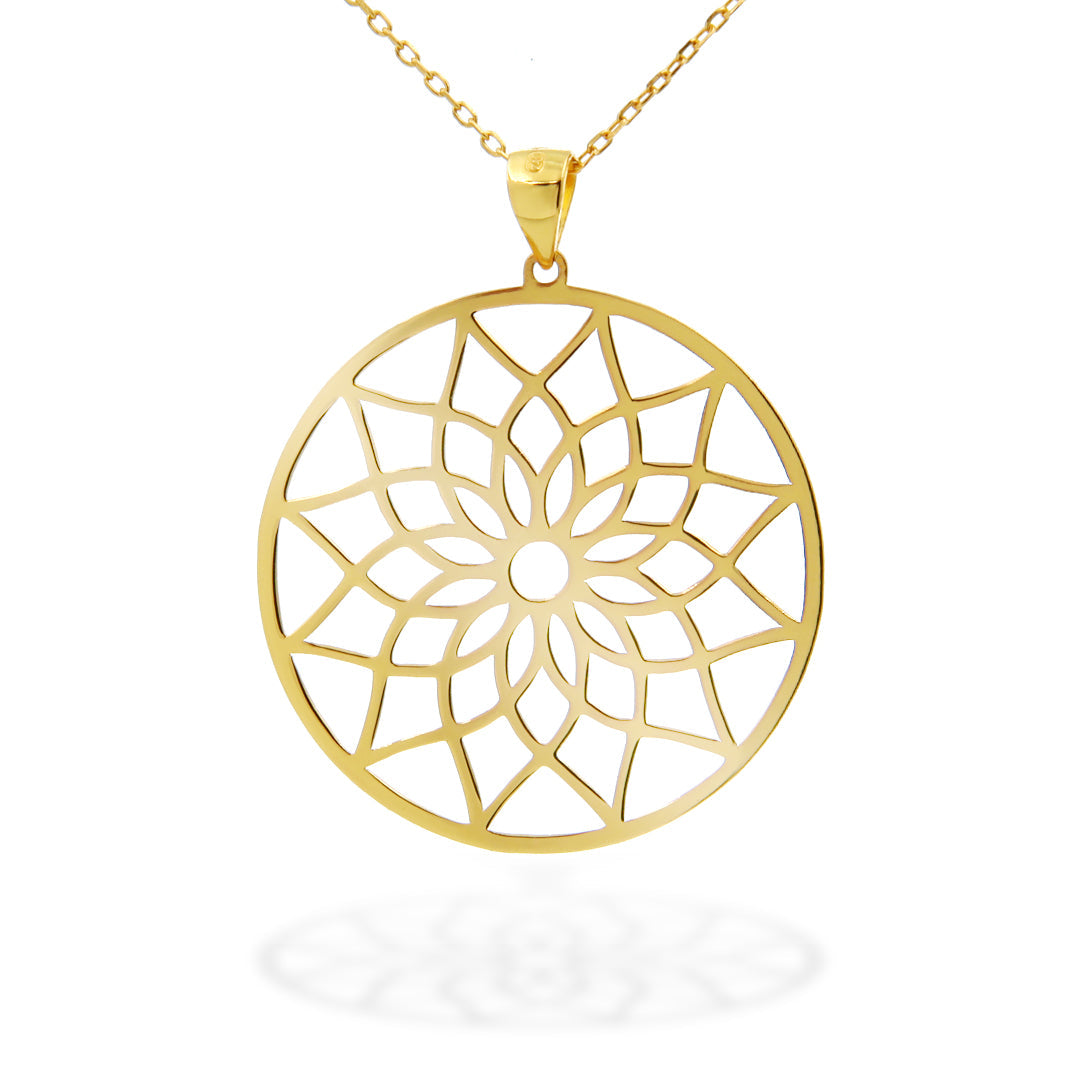 "Dream Catcher" Necklace in Gold Vermeil