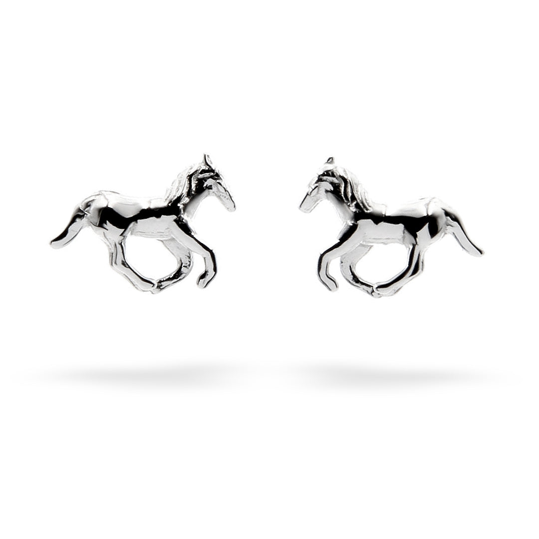 "Happy Silver Horses" Earrings