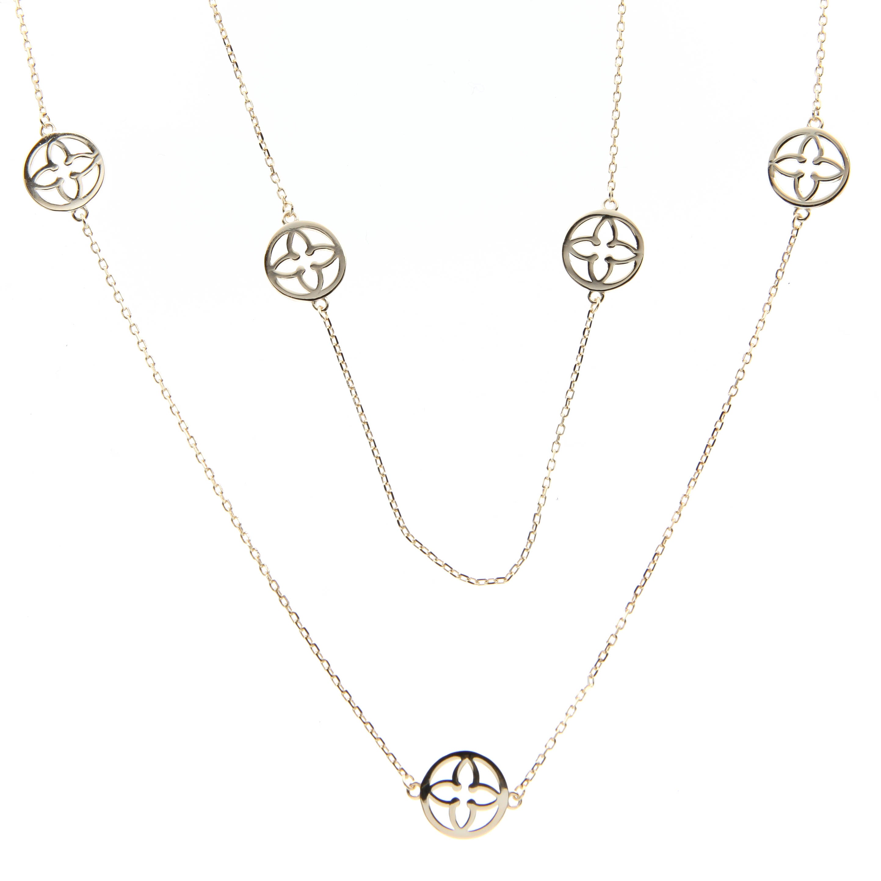 "Frangipani" Necklace in Gold Vermeil