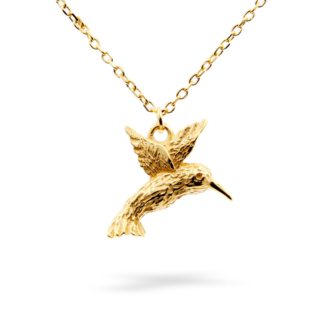 "Colibrì - Hummingbird" Necklace in Gold Vermeil