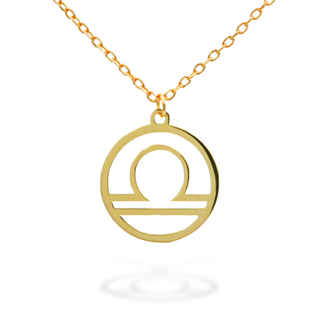 Horoscope Sign "Libra" Necklace in Gold Vermeil