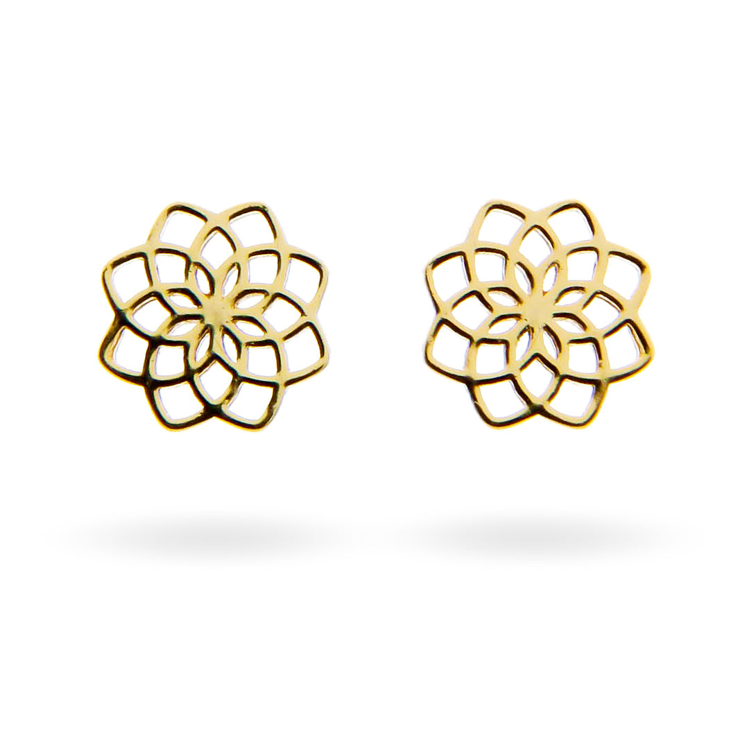 "Magic of Lotos" Earrings in Gold Vermeil