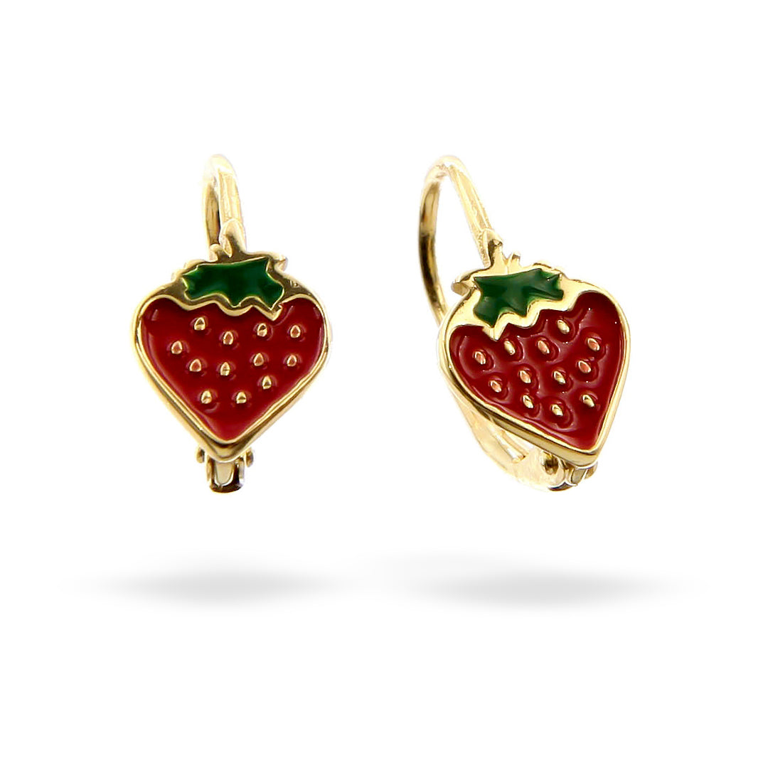 "Strawberry" Earrings in Gold Vermeil