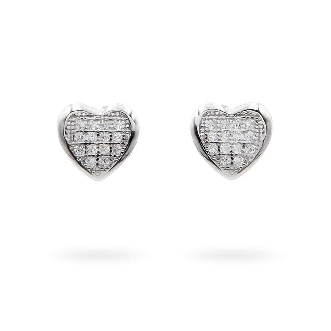 "Sparkling Hearts Of Silver" Earrings