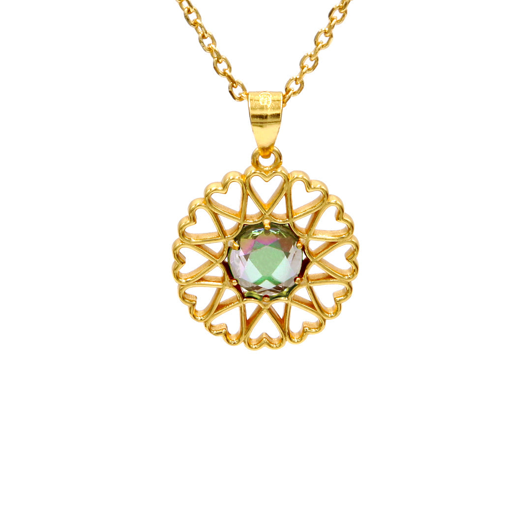 Amoare® Paris Small Necklace in Gold Vermeil - Rhinestone