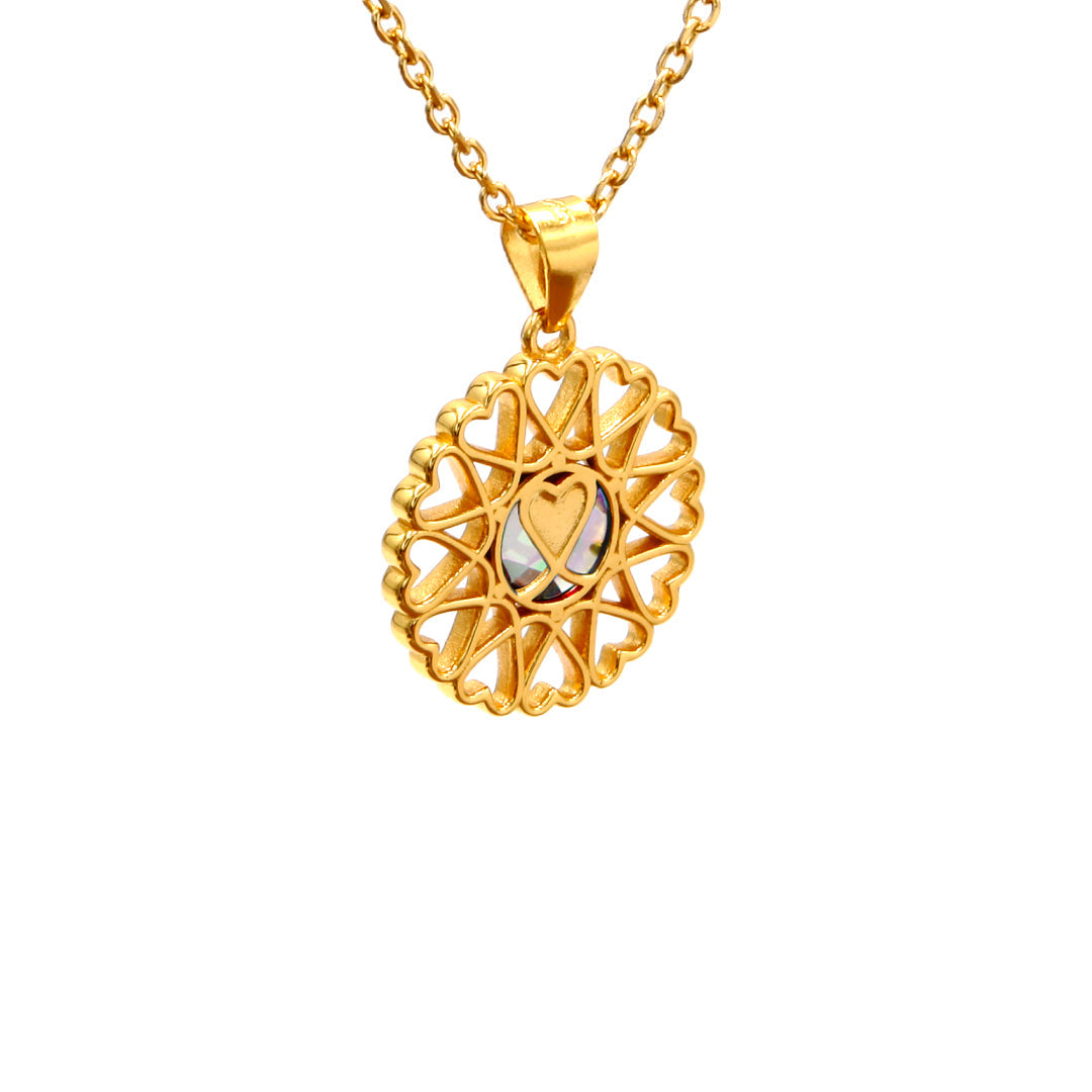 Amoare® Paris Small Necklace in Gold Vermeil - Rhinestone