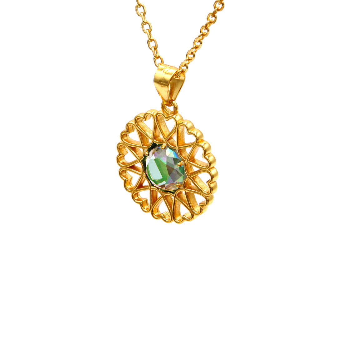 Amoare® Paris Small Necklace in Gold Vermeil - Rhinestone