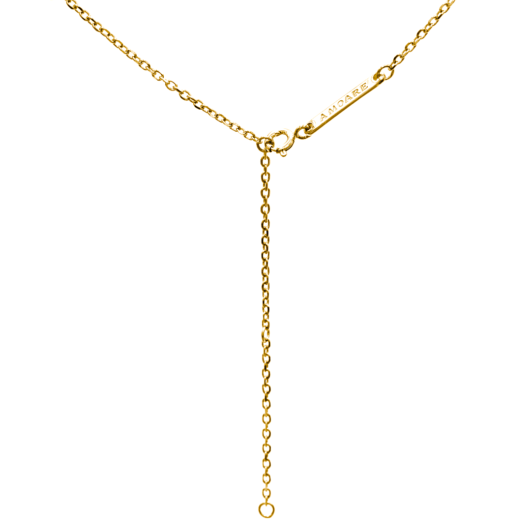 Amoare® Paris Small Necklace in Gold Vermeil - Emerald Green