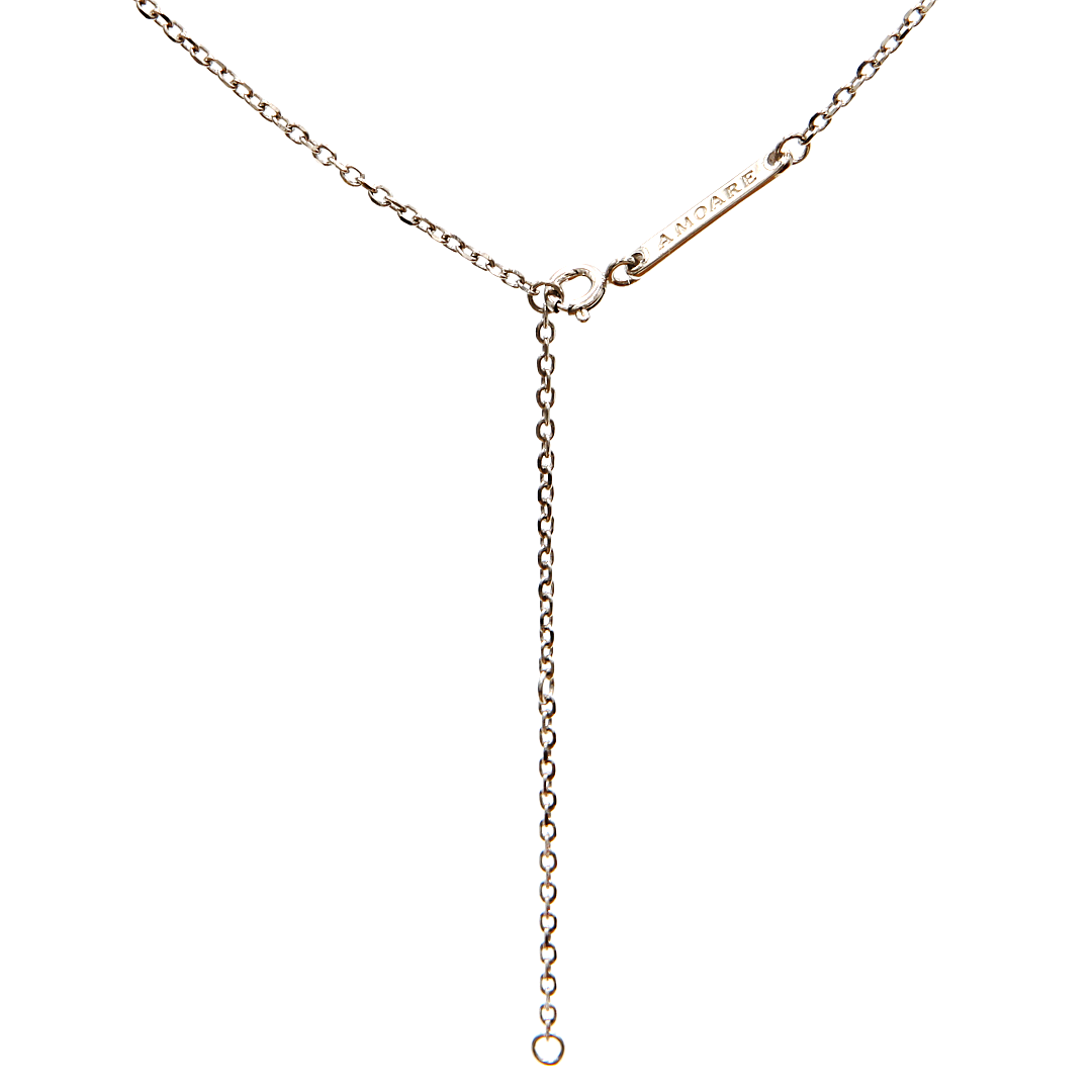 Amoare® Paris Small Necklace in Sterling Silver - Rhinestone